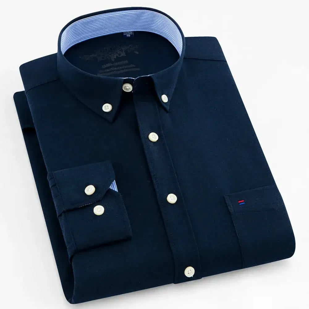 Wexford Oxford Essential Shirt - Navy Blue / S - Wexford Oxford Essential Shirt