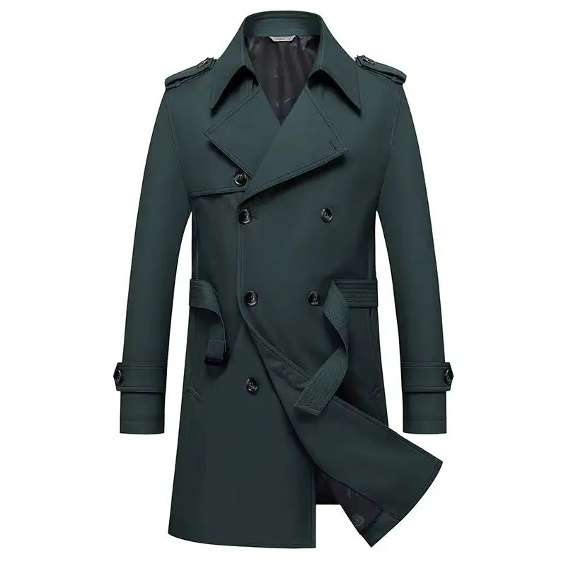 Windsor Classic Double-Breasted Overcoat - Windsor Classic Double-Breasted Overcoat