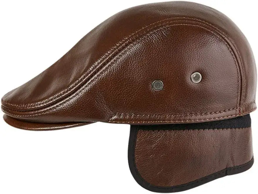 Men’s Heritage Leather Ivy Cap – Old Money Essential