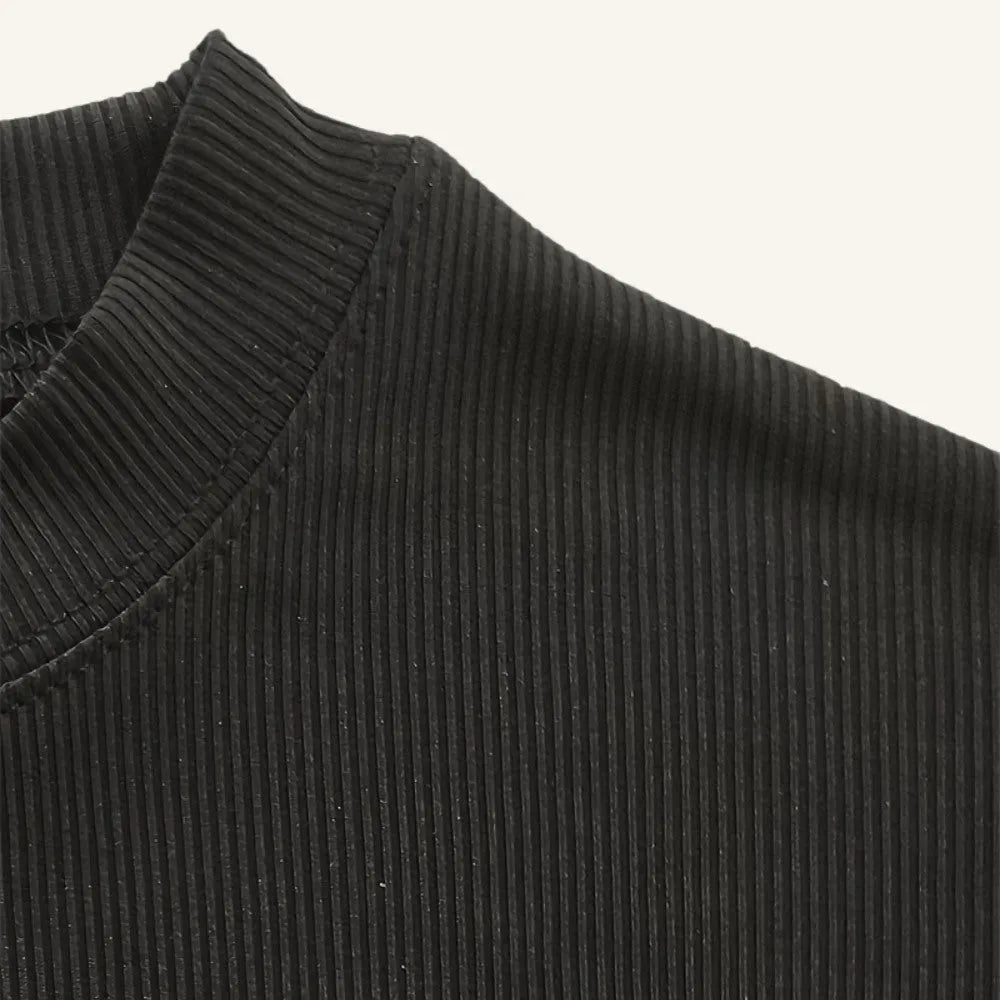 Men’s Ribbed High-Neck T-Shirt – Clarence