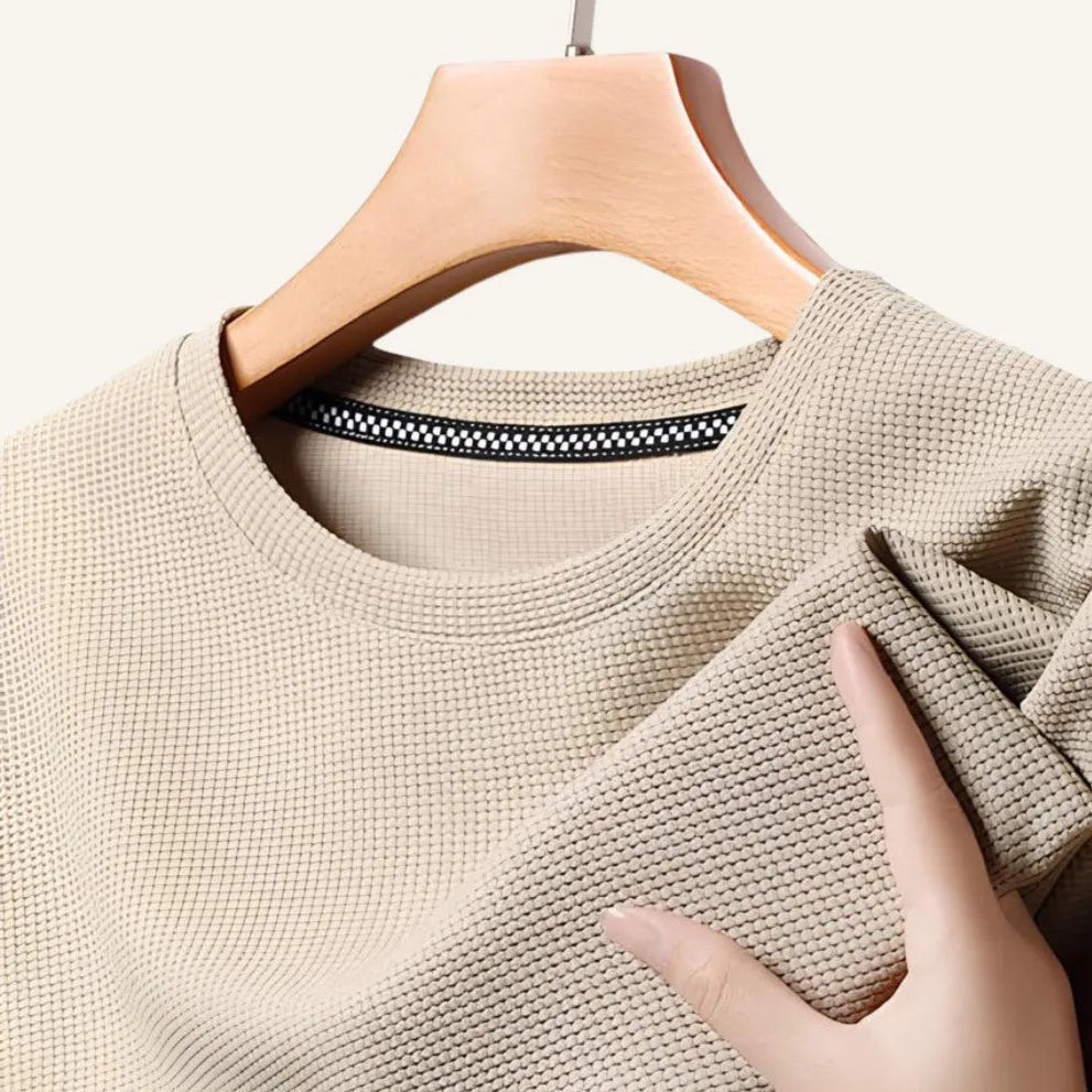 Men’s Old Money Textured Basic T-Shirt – Belmont Green