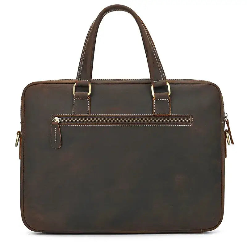 Full-Grain Leather Briefcase — The Harrington Edition - Full-Grain Leather Briefcase — The Harrington Edition