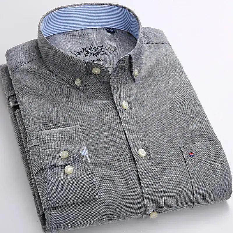 Harborstone Oxford Gentleman’s Shirt - Heather Grey / S - Men’s Dress Shirt