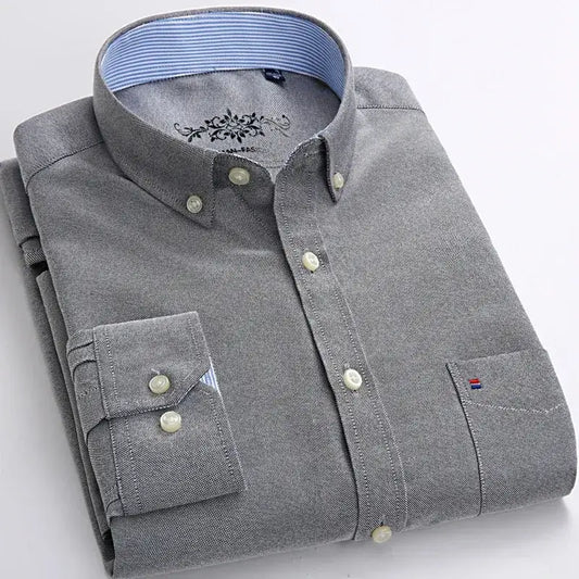Harborstone Oxford Gentleman’s Shirt - Heather Grey / S - Men’s Dress Shirt