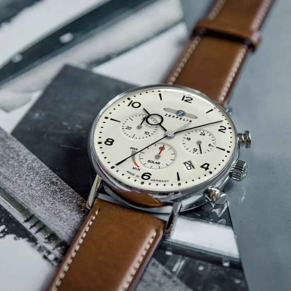 Men’s Zeppelin White Chronograph Watch