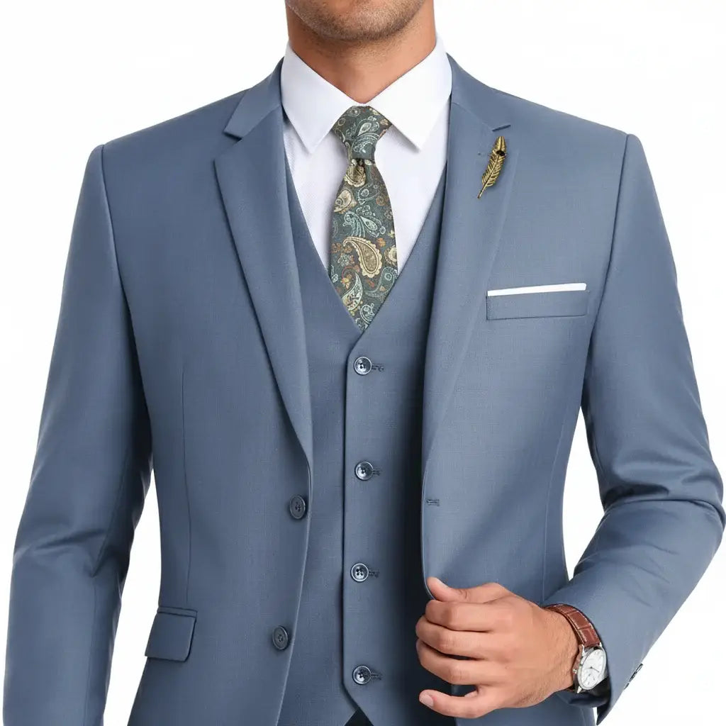 Men’s Refined Three-Piece Suit – Old Money Edition