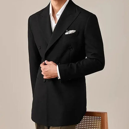 Men’s Double-Breasted Heritage Blazer – Old Money Edition - Men’s Double-Breasted Heritage Blazer – Old Money Edition