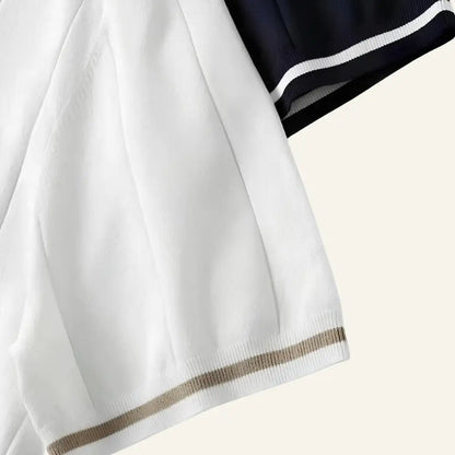 Men’s Half-Zip Polo Shirt – Old Money Valence - Men’s Half-Zip Polo Shirt – Old Money Valence