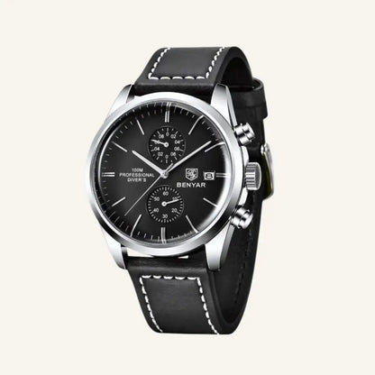 Men’s Leather Watch – Westline Classic - Black - Men’s Leather Watch – Westline Classic