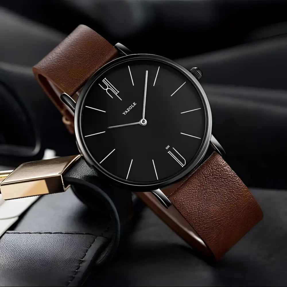 Men’s Leather Watch – Westline Old Money - Men’s Leather Watch – Eastline Old Money