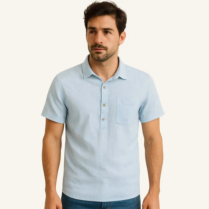 Men’s Linen Polo Shirt – Salerno - Men’s Linen Polo Shirt – Salerno