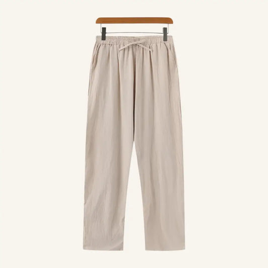 Men’s Old Money Linen Pants – Milford - Beige / 28 - Men’s Old Money Linen Pants – Milford