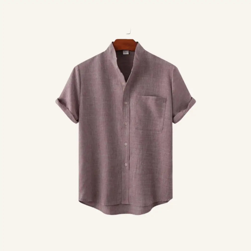 Men’s Old Money Linen Shirt – Richelieu - Purple / S - Men’s Old Money Linen Shirt – Richelieu