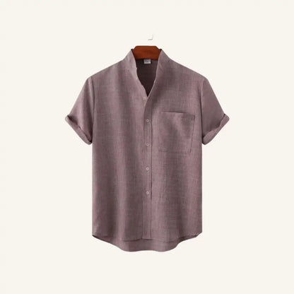 Men’s Old Money Linen Shirt – Richelieu - Purple / S - Men’s Old Money Linen Shirt – Richelieu