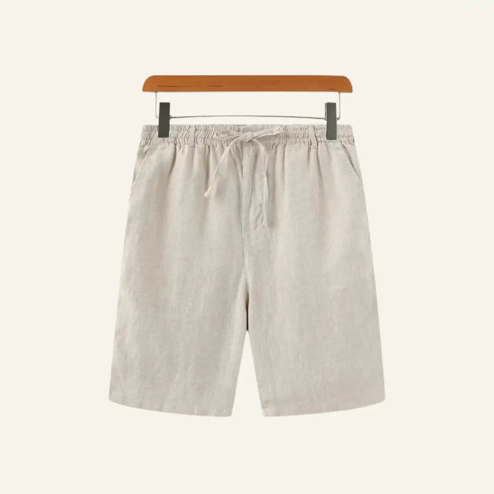 Men’s Old Money Linen Shorts – Milford - Beige / S - Men’s Old Money Linen Shorts – Milford