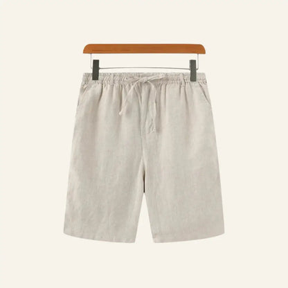 Men’s Old Money Linen Shorts – Milford - Beige / S - Men’s Old Money Linen Shorts – Milford