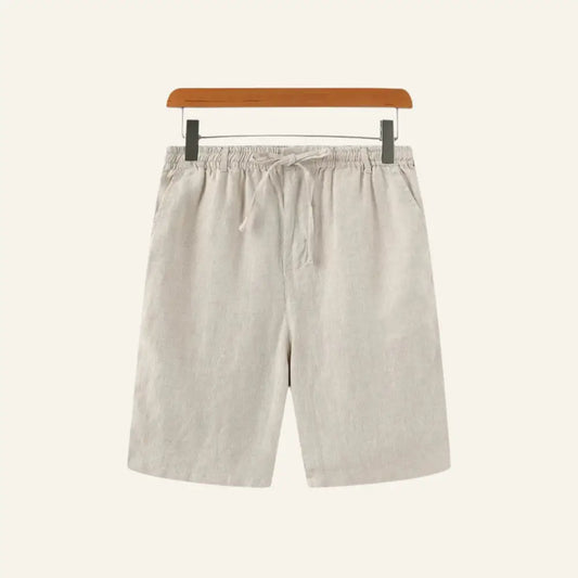 Men’s Old Money Linen Shorts – Milford - Beige / S - Men’s Old Money Linen Shorts – Milford