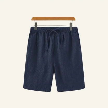 Men’s Old Money Linen Shorts – Milford - Blue / S - Men’s Old Money Linen Shorts – Milford