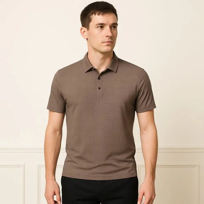 Men’s Old Money Polo Shirt – Amalfi - Brown / S - Men’s Old Money Polo Shirt – Amalfi