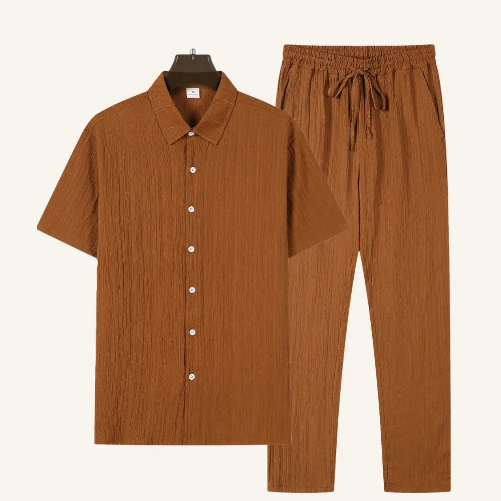 Men’s Old Money Set – Kendal - Coffee / S - Men’s Old Money Set – Kendal