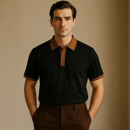 Men’s Plain Cotton Polo Shirt – Old Money Vittore - Men’s Plain Cotton Polo Shirt – Old Money Vittore