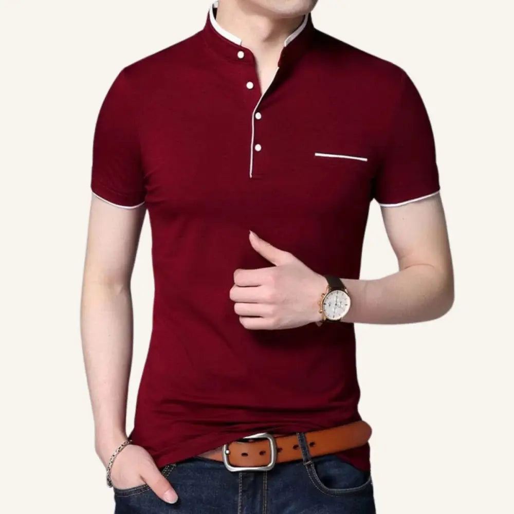 Men’s Polo Shirt – Napolli - Wine / S - Men’s Polo Shirt – Napolli