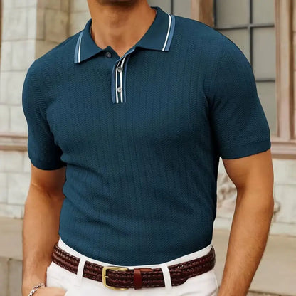 Men’s Ribbed Polo Shirt – Loreanni - Men’s Ribbed Polo Shirt – Loreanni