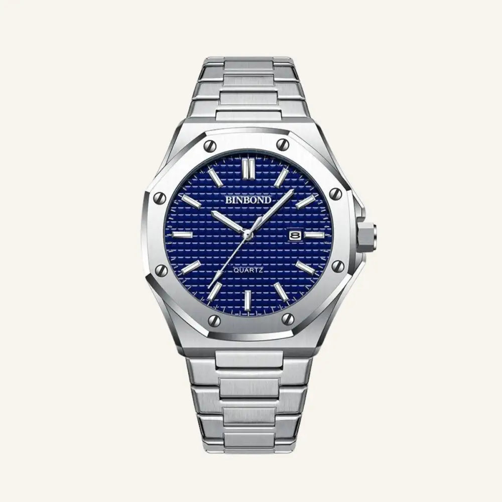 Men’s Silver Watch – Westline Blind - Blue - Men’s Silver Watch – Westline Blind