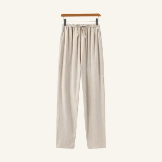 Men’s Slim Fit Linen Pants – Milford - Beige / 28 - Men’s Slim Fit Linen Pants – Milford