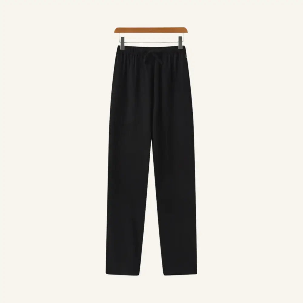 Men’s Slim Fit Linen Pants – Milford - Black / 28 - Men’s Slim Fit Linen Pants – Milford