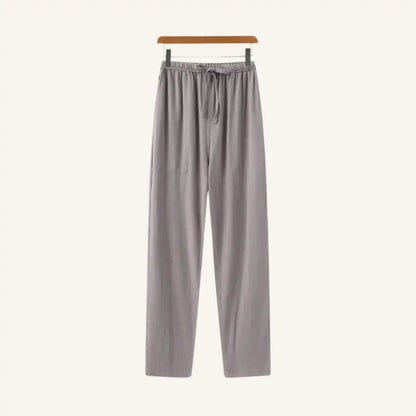 Men’s Slim Fit Linen Pants – Milford - Gray / 28 - Men’s Slim Fit Linen Pants – Milford