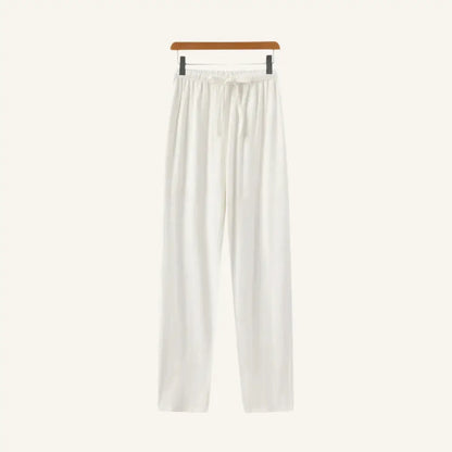 Men’s Slim Fit Linen Pants – Milford - White / 28 - Men’s Slim Fit Linen Pants – Milford