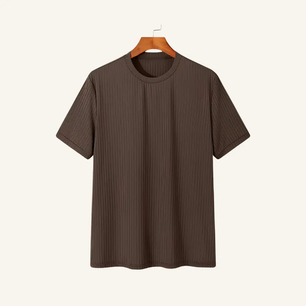 Men’s Slim Fit T-Shirt – Dalphin - Brown / S - Men’s Slim Fit T-Shirt – Dalphin