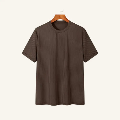 Men’s Slim Fit T-Shirt – Dalphin - Brown / S - Men’s Slim Fit T-Shirt – Dalphin