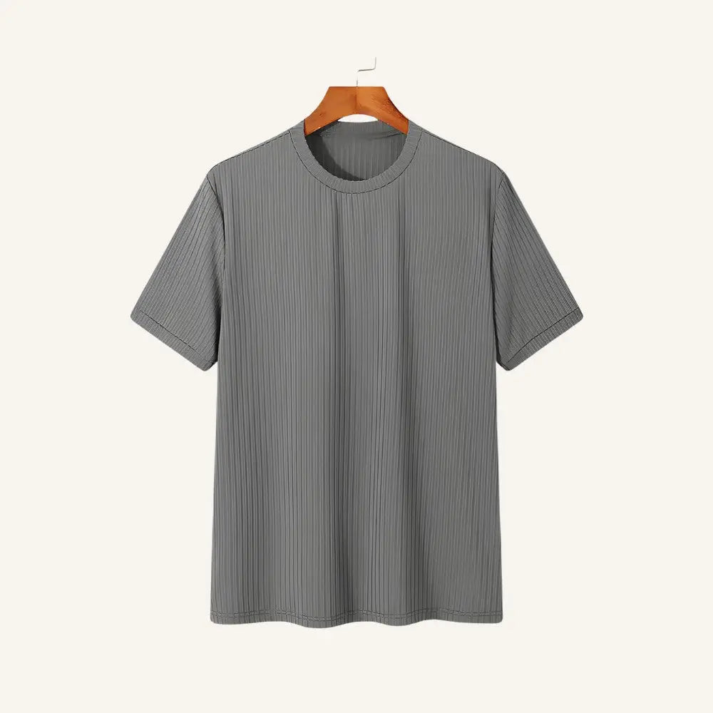 Men’s Slim Fit T-Shirt – Dalphin - Gray / S - Men’s Slim Fit T-Shirt – Dalphin