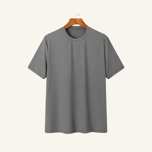 Men’s Slim Fit T-Shirt – Dalphin - Gray / S - Men’s Slim Fit T-Shirt – Dalphin