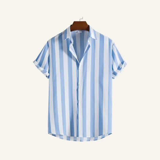 Men’s Striped Shirt – Old Money Hinea - Light Blue / S - Men’s Striped Shirt – Old Money Hinea