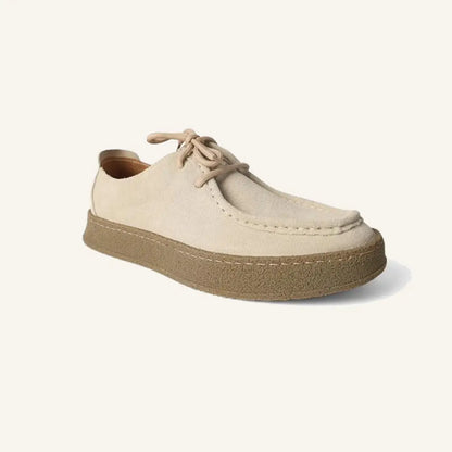 Men’s Suede High-Sole Shoes – Craffito - Beige / 7 - Men’s Suede High-Sole Shoes – Craffito