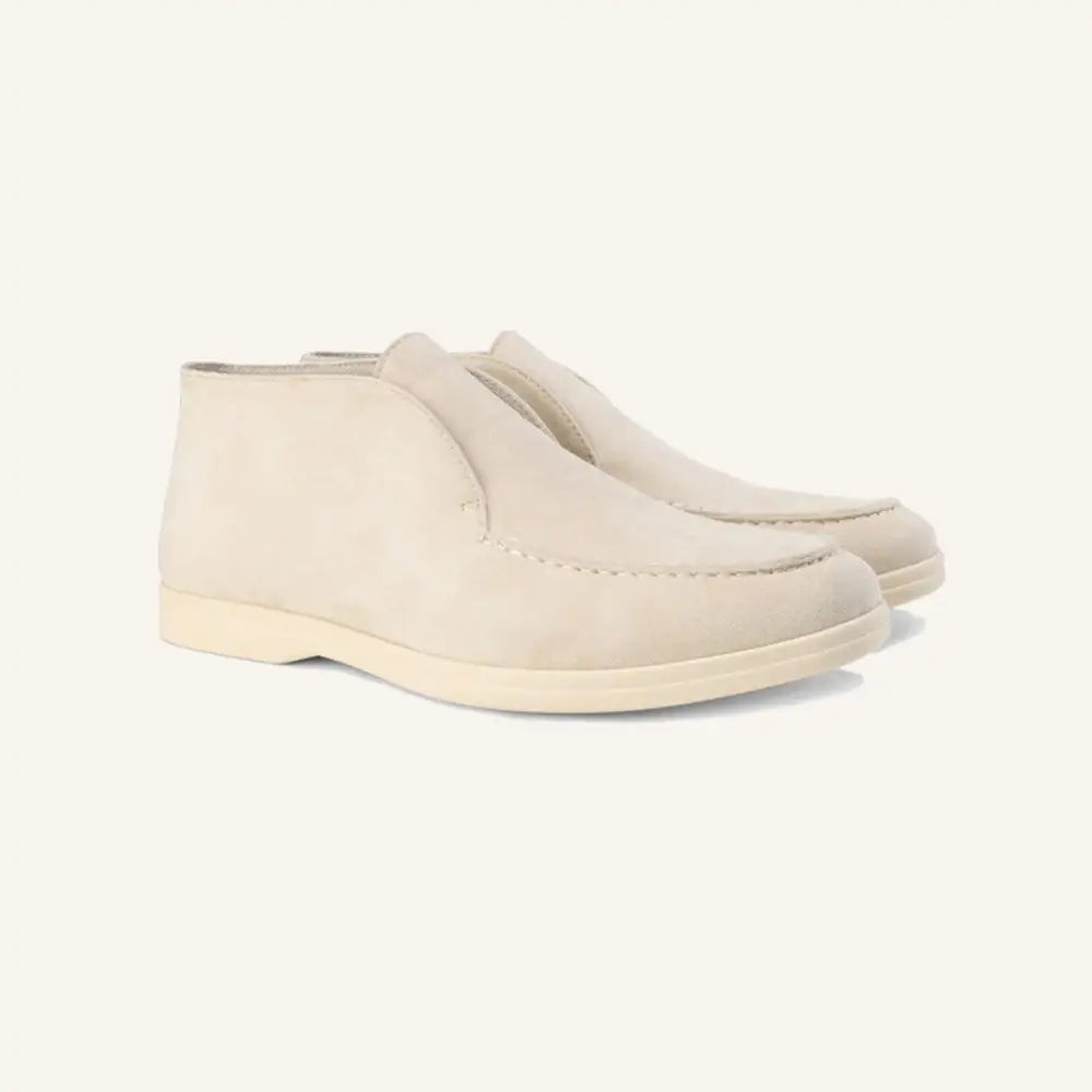 Men’s Suede High-Top Loafers – Tuccili - Beige / 6 - Men’s Suede High-Top Loafers – Tuccili