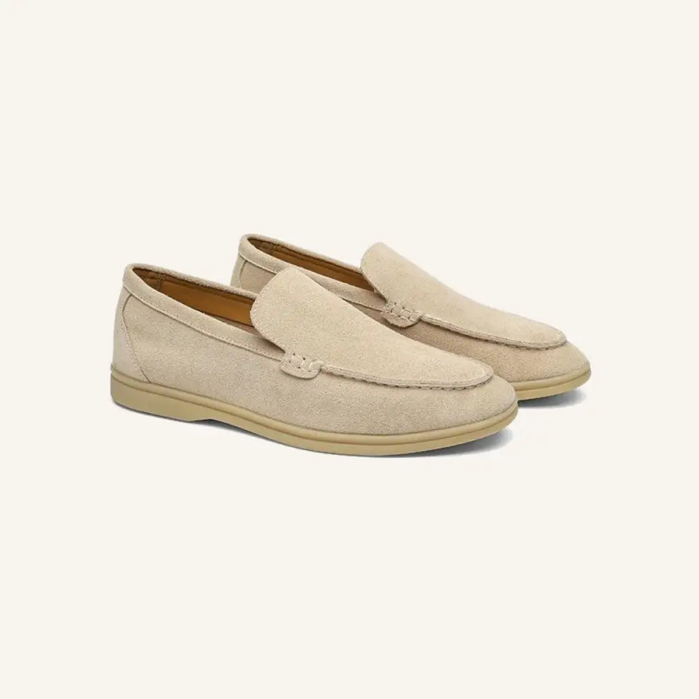 Men’s Suede Loafers – Ardeni - Beige / 7 - Men’s Suede Loafers – Ardeni