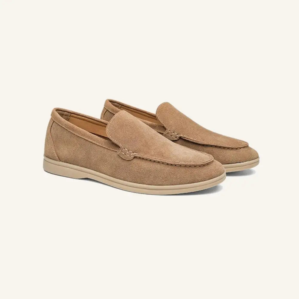 Men’s Suede Loafers – Ardeni - Caramel / 7 - Men’s Suede Loafers – Ardeni