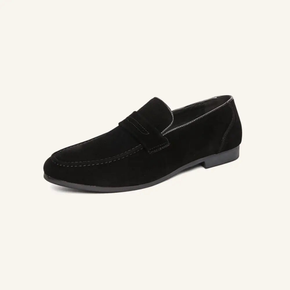 Men’s Suede Loafers – Piazzi - Black / 38 - Men’s Suede Loafers – Piazzi