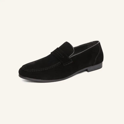 Men’s Suede Loafers – Piazzi - Black / 38 - Men’s Suede Loafers – Piazzi