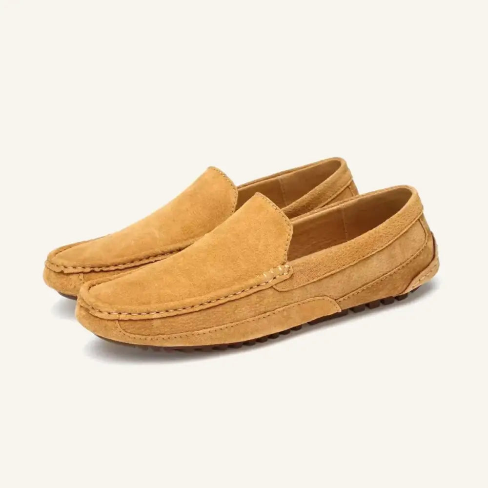 Men’s Suede Loafers – Solatte - Caramel / 7 - Men’s Suede Loafers – Solatte