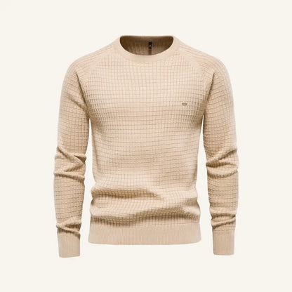 Men’s Textured Sweater – Pesson Nollan - Beige / S - Men’s Textured Sweater – Pesson Nollan