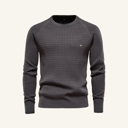 Men’s Textured Sweater – Pesson Nollan - Dark Gray / S - Men’s Textured Sweater – Pesson Nollan