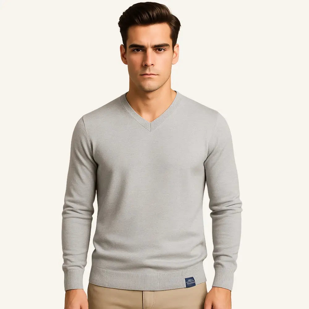 Men’s V-Neck Sweater – Pesson Lior - Men’s V-Neck Sweater – Pesson Lior