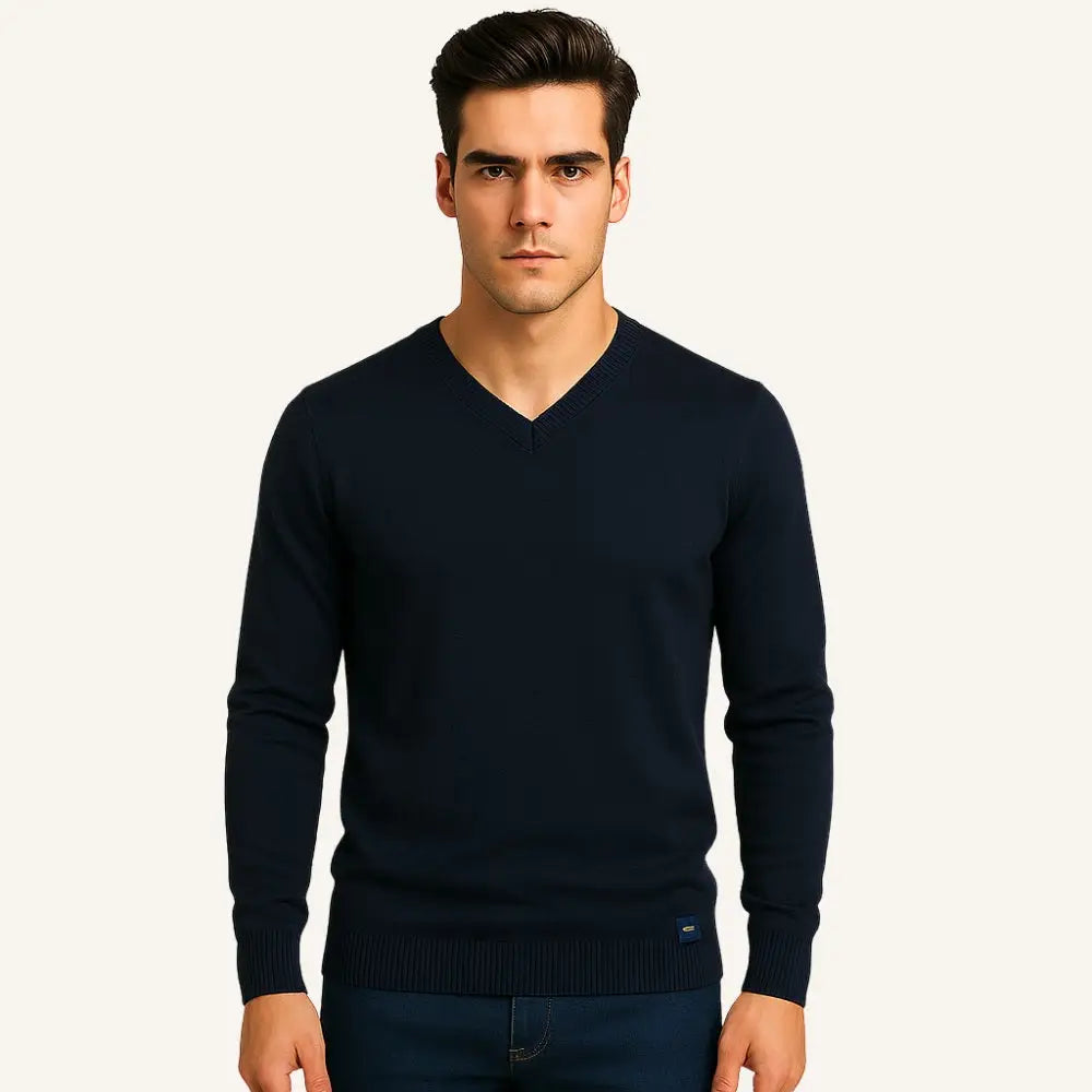 Men’s V-Neck Sweater – Pesson Lior - Men’s V-Neck Sweater – Pesson Lior