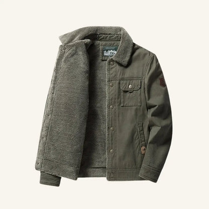 Men’s Winter Lined Jacket – Maccini - Army Green / S - Men’s Winter Lined Jacket – Maccini
