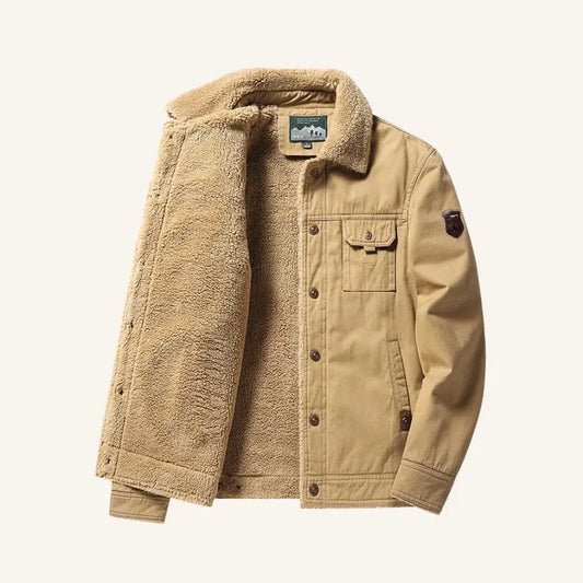 Men’s Winter Lined Jacket – Maccini - Khaki / S - Men’s Winter Lined Jacket – Maccini